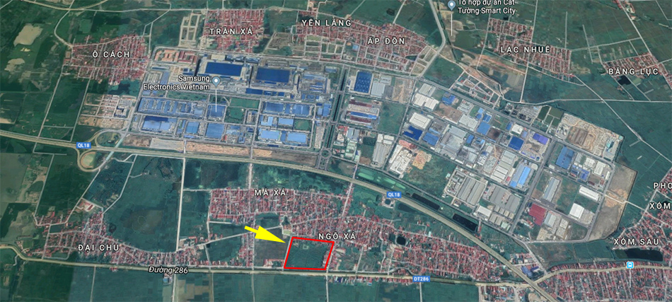 Vị trí dự án khu đô thị Long Châu Riverside Yên Phong